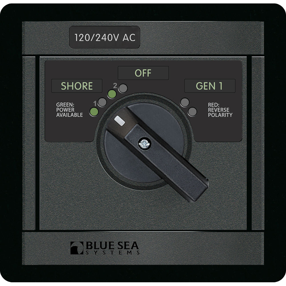 Blue Sea 1480 10/240V AC Rotary 65A OFF + 2 Sources 2x120V/1x240V